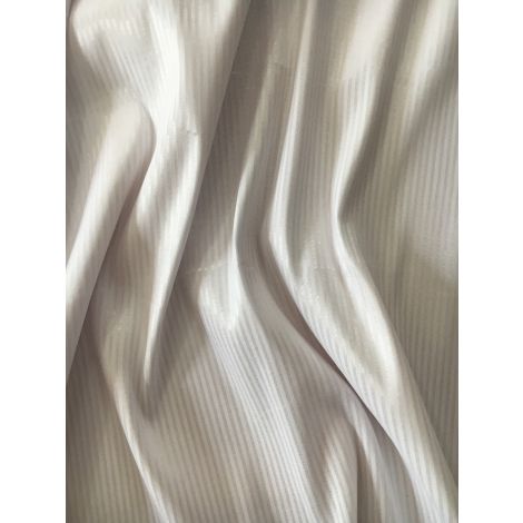 Сорочкова тканина стретч біла (атласна смужка)