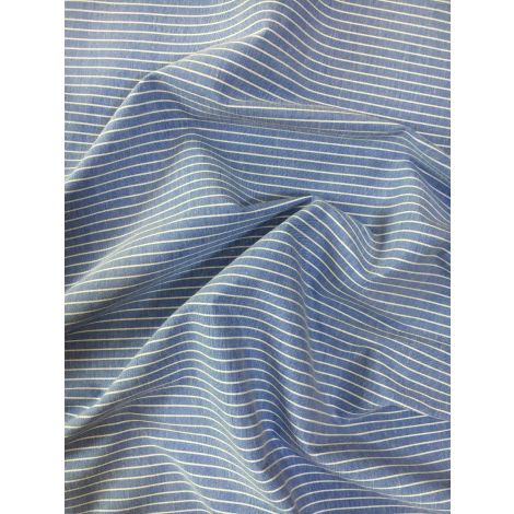 Сорочкова тканина (голуба смужка)