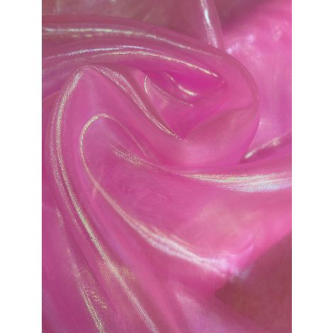 Органза голограма рожева