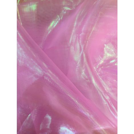 Органза голограма світло-рожева