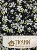 Костюмний креп з рис. (квіти на чорному)