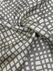 Шовк Rayon з рис. (абстр. ромби сірі на білому)