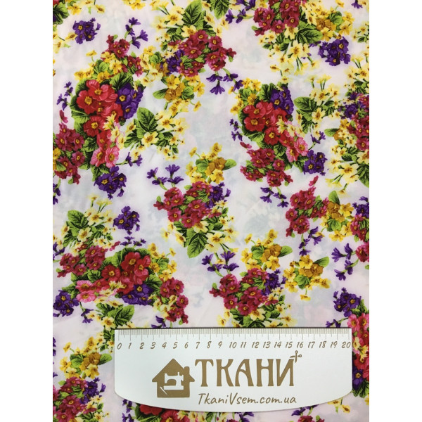 Супер софт принт "Букети" на молочному